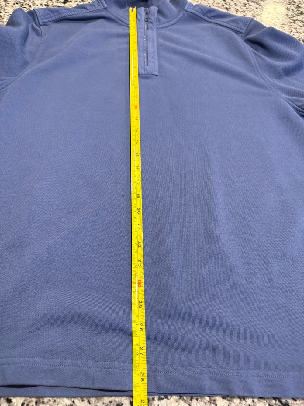 UNTUCKit Pullover Mens XLarge Sweater Quarter Zip Wolfred-Mid Blue Elbow Patch - Picture 12 of 16